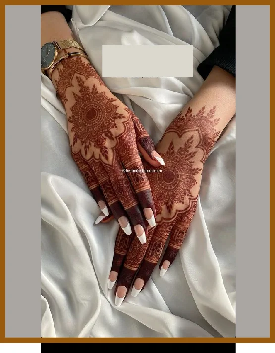 Fashionable Stylish Back Hand Mehndi With Circular Mandala